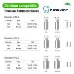 Titanium Abutment Blanks-Compatible with Dentium SuperLine ll, SuperLine - Image 2
