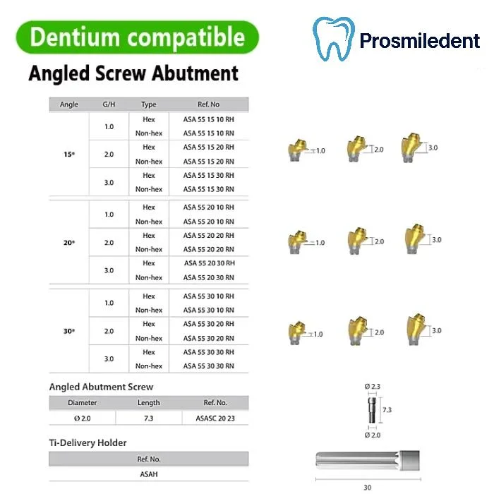 Multi Unit Angled Abutment-Compatible with Dentium SuperLine ll, SuperLine - Image 3