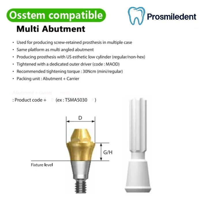 Multi Straight Abutment-Compatible with Osstem Hiossen TS - Image 2