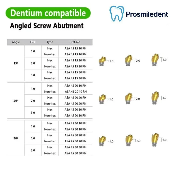 Multi Unit Angled Abutment-Compatible with Dentium SuperLine ll, SuperLine - Image 2