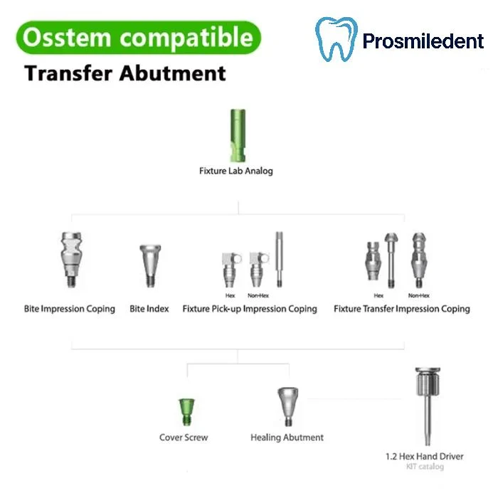 Open Tray Impression Coping-Compatible with Osstem Hiossen TS - Image 4