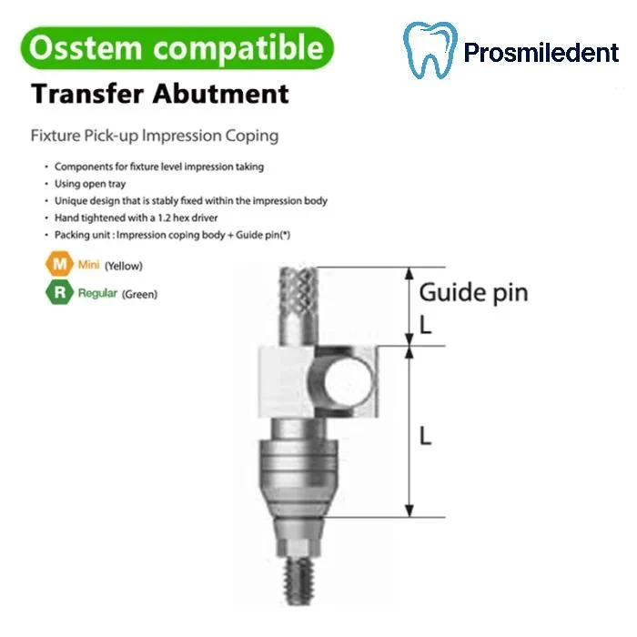 Open Tray Impression Coping-Compatible with Osstem Hiossen TS - Image 3