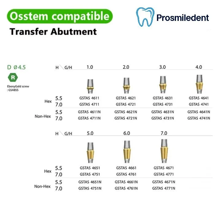 Pre-Fabricated Straight Abutment-Compatible with Osstem Hiossen TS - Image 2