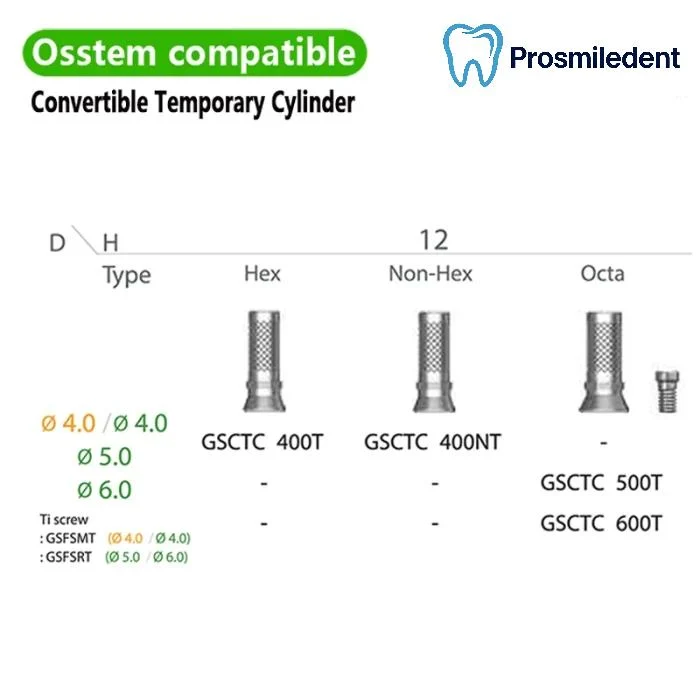 Multi Temporary Abutment-Compatible with Osstem Hiossen TS - Image 2