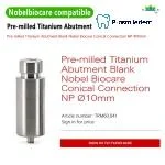 Pre-milled Titanium Abutment Blank-Compatible with Nobel - Image 2