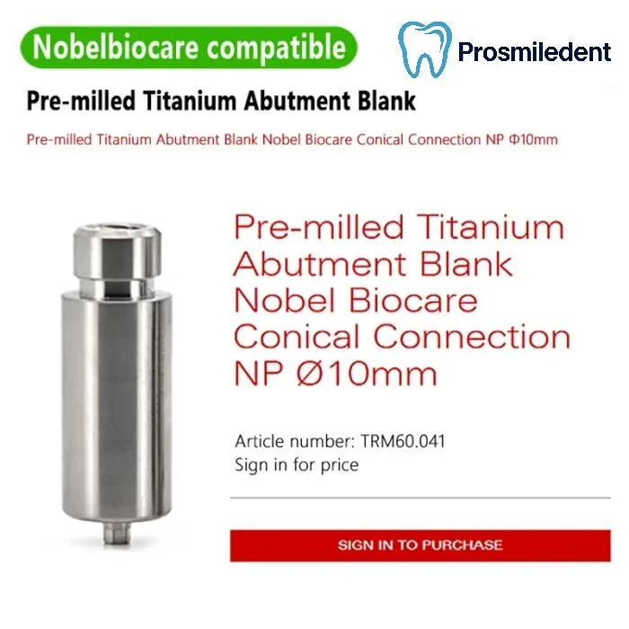 Pre-milled Titanium Abutment Blank-Compatible with Nobel - Image 2