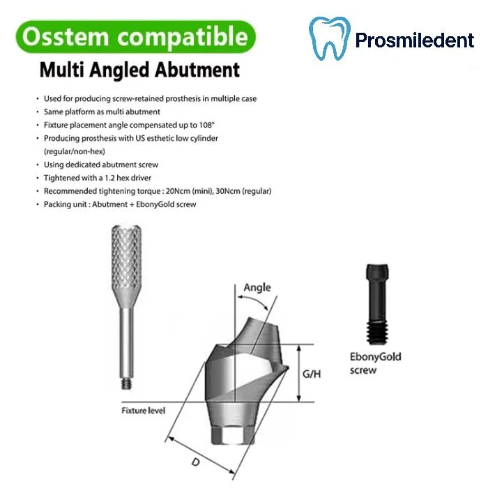 Multi-Unit Angled Abutment -Compatible with Osstem - Image 2