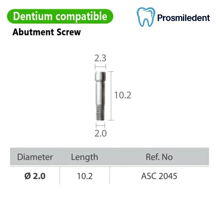 Abutment Screw -Compatible with	Dentium SuperLine ll, SuperLine - Image 2
