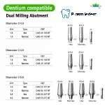 Dual Milling Abutment-Compatible with Dentium SuperLine ll, SuperLine - Image 2