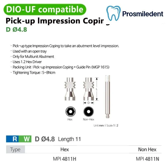Open Tray Impression Coping-Compatible with Dio-UF - Image 2