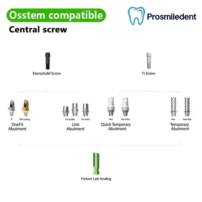 Central screw-Compatible with Osstem Hiossen TS - Image 3