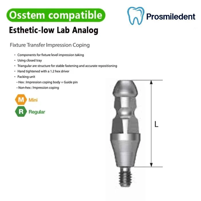 Closed Tray Impression Coping-Compatible with Osstem Hiossen TS - Image 3