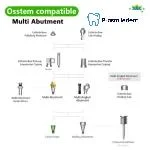 Multi Straight Abutment-Compatible with Osstem Hiossen TS - Image 4